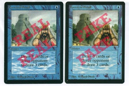 How to detect fake magic cards. Spotting fakes
