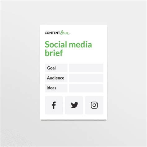 Social Media Brief Template Business Lifers