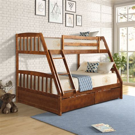 Twin Over Full Bunk Bed Modern Sturdy Twin Over Full Bunk Bed With