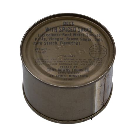 1960s1970s Vietnam War Vintage Us Military Mci C Ration Entrée Beef W