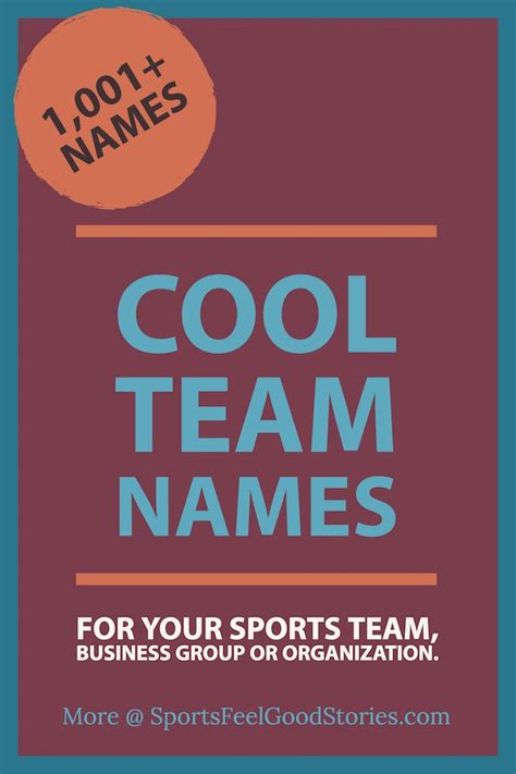 Best Team Names For Business Groups Sports Clubs And Groups Artofit