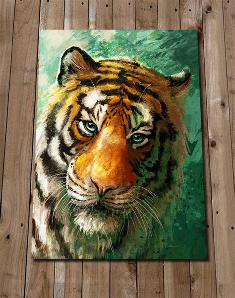 Tiger Wall Art Print Poster Wall Decor Tiger Painting