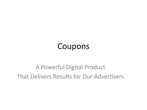 Ppt Coupons Powerpoint Presentation Free Download Id2845464