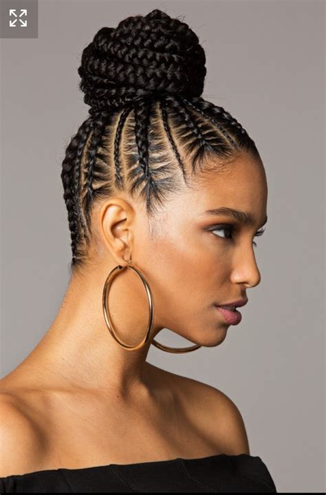 African Braiding Updo Hairstyles