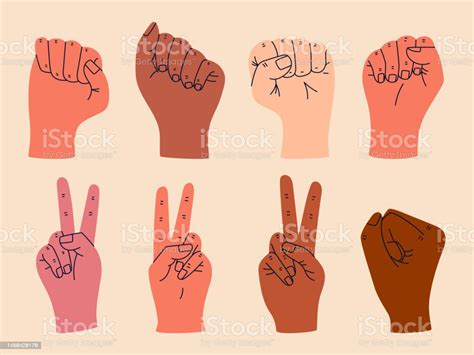 Womens Hands With Clenched Fists Black Lives Matter Human Rights