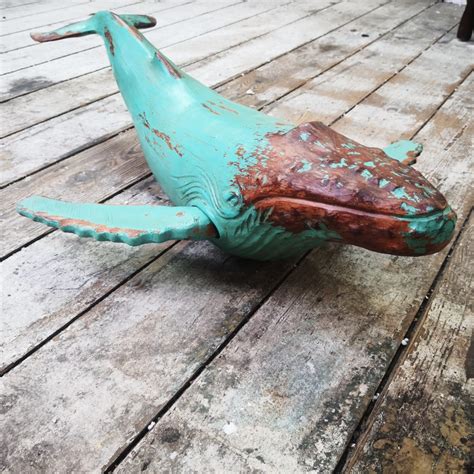 Sold Hand Carved Whale Sculpture Cambrewood
