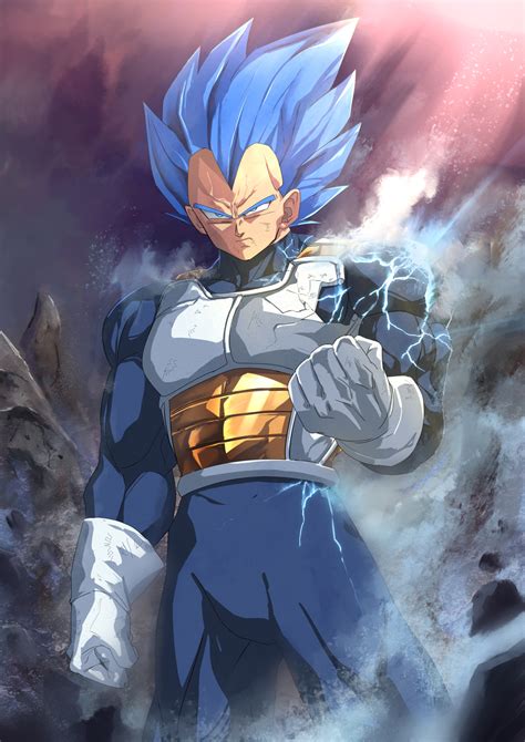 Broly movie, vegeta did not use his super saiyan blue evolution transformation which looks like below. Dragon Ball Z Vegeta Super Saiyan Blue Evolution