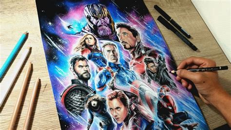 Drawing Avengers Endgame Poster Youtube