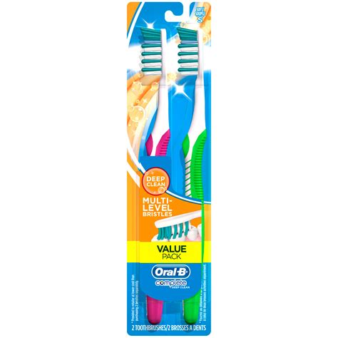 Oral B Complete Advantage Toothbrushes Deep Clean Soft Value Pack 2 Toothbrushes
