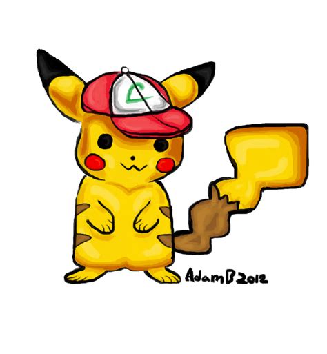 Pikachu Wearing Ashs Hat By Superadamgalaxy On Deviantart
