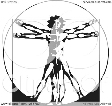 Check spelling or type a new query. Clipart of a Black and White Da Vinci Vitruvian Man ...