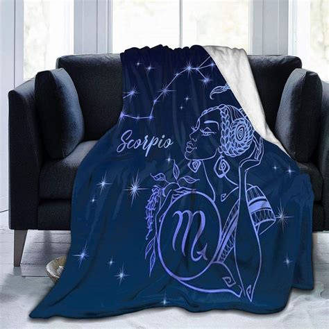 auhomea zodiac sign scorpio super soft throw blanket 40 x50 lightweight fluffy