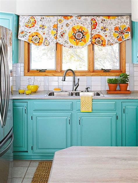30 Impressive Colorful Kitchen Ideas For This Summer Teal Kitchen