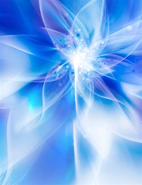 Glowing Blue Flower Stock Illustration Illustration Of Dream 44349775