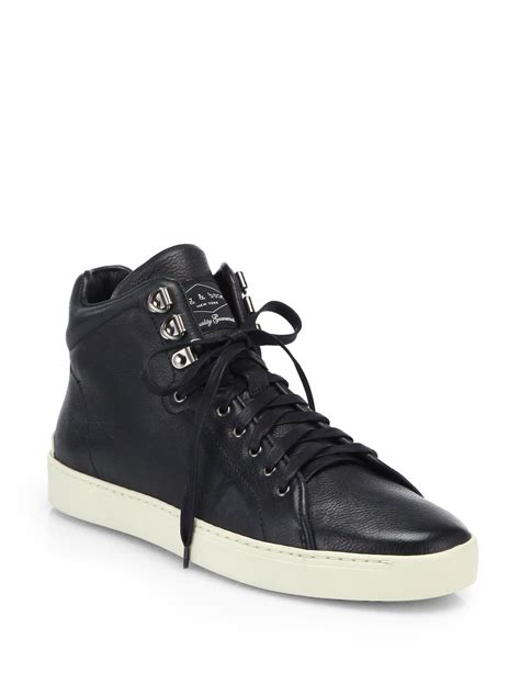 Lyst Rag And Bone Kent Platform High Top Sneakers In Black