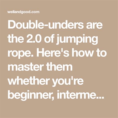How To Master Jump Rope Double Unders Step 1 Drop The Rope And Clap