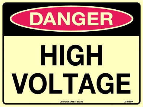 Danger High Voltage Safety Sign Mining Signage USS