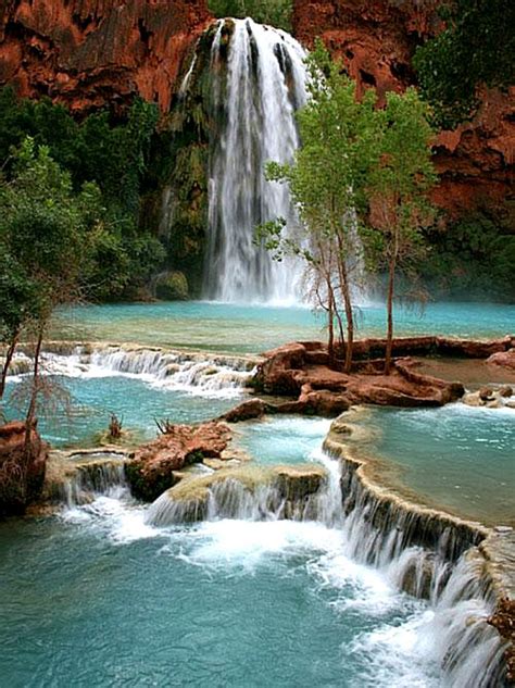 Havasu Falls Waterfall Places To Visit Grand Canyon National Park