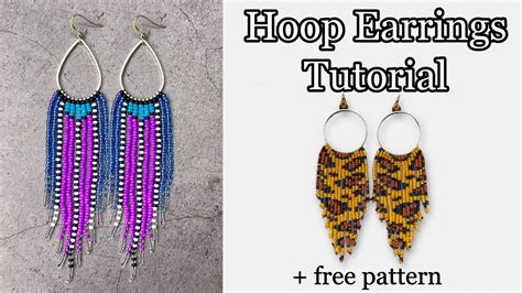 Native American Style Fringe Beaded Earrings Easy To Make Hoop