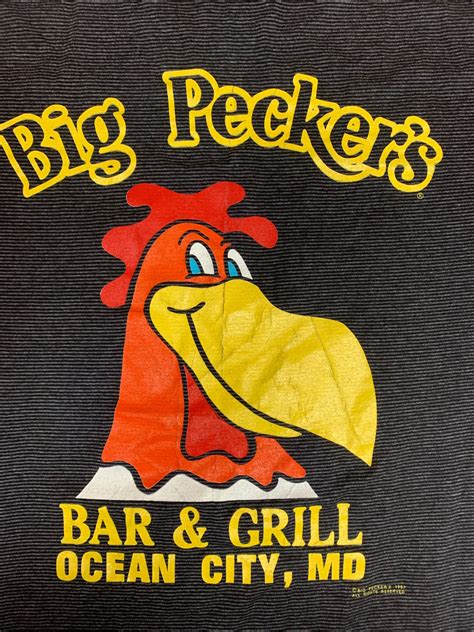 Vintage 1987 Big Peckers Bar And Grill Ocean City Maryland Etsy