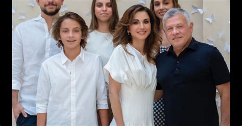 Rania De Jordanie Son Mari Le Roi Abdallah Ii Et Leurs Quatre Enfants Le Prince Hussein 26