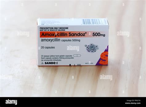 Amoxycillin Sandoz 500mg Capsules Stock Photo Alamy
