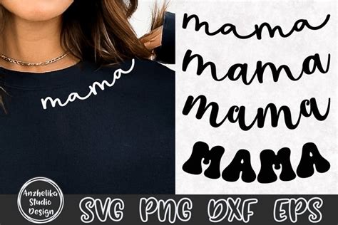 Mama Collar Svg Mama Shirt Collar Svg Curved Mama Svg