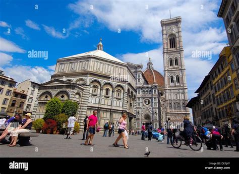 Santa Maria Del Fiore Cathedral On Piazza Del Duomo Florence Tuscany
