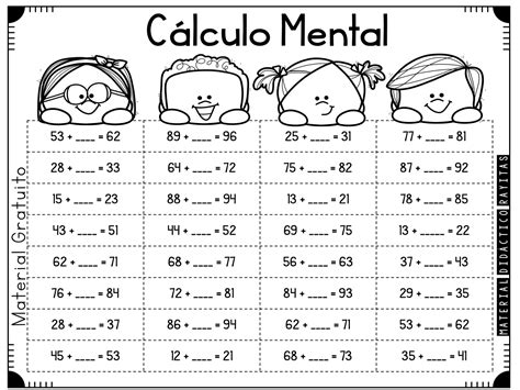 El ejercicio mental también aumenta su capacidad para solucionar problemas. CÁLCULO MENTAL (3) - Imagenes Educativas