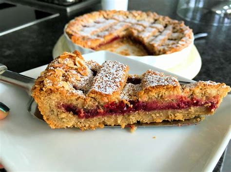 It was made with a linzer dough that was filled with almond. Linzer Torte | Recipe | Cuisine Fiend