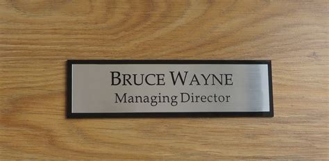 8x3 Personalised Door Name Plate Custom Engraved Sign Office Plaque