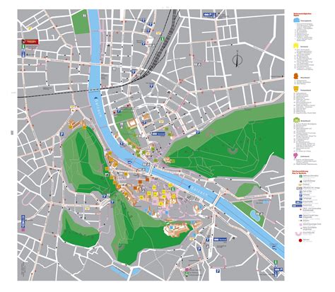 Mapa Turístico Detallada De La Ciudad De Salzburgo Salzburgo