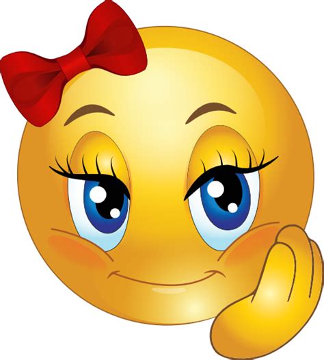 Cute Pretty Girl Smiley Emoticon Clipart I Clipart Royalty Free