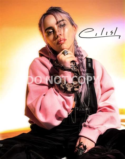 Billie Eilish Singer 11x14 Signed Reprint Poster Photo Dark Pop 2 Rp