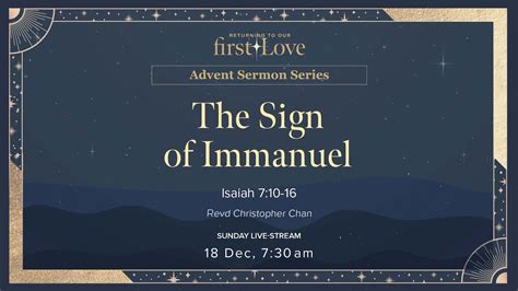 The Sign Of Immanuel • 730 Am • 18 Dec Youtube