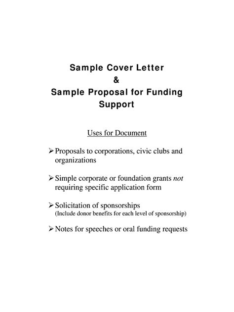 Funding Proposal Fill And Sign Printable Template Online Us Legal Forms