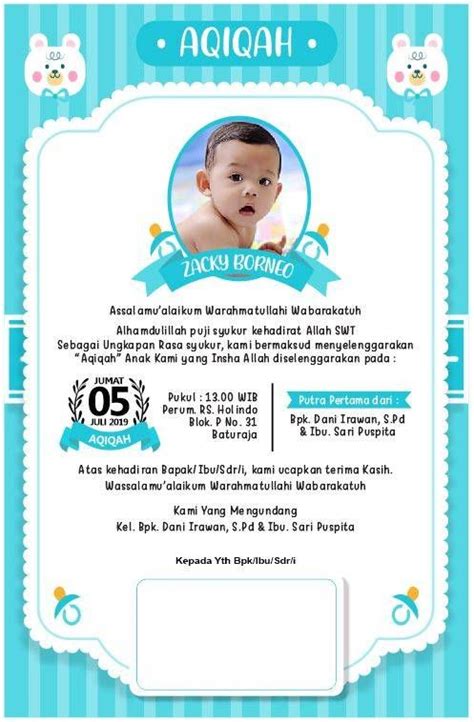 Download Desain Undangan Aqiqah Cdr Penggambar