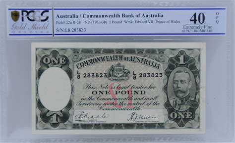 Check spelling or type a new query. Australia 1933 One Pound Riddle Sheehan PCGS 40 Extremely ...