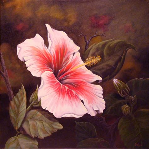 Kings Own Hibiscus Original Art By Rons Tropical Art