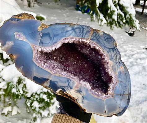 3422g Large Amethyst Geode In Custom Metal Stand Cut And Polished