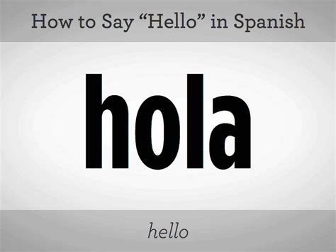 How To Say Hello In Spanish Morgan Storys
