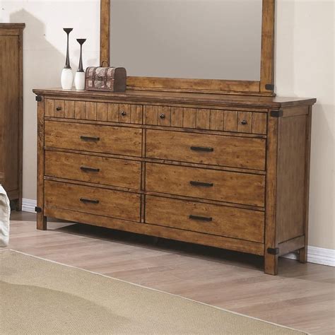 Coaster Furniture Brenner 8 Drawer Dresser In Rustic Honey 205263