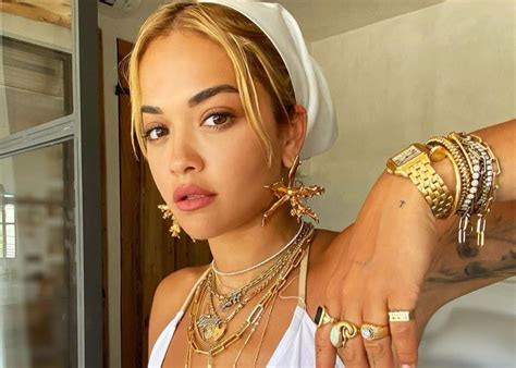 Rita Ora Puts Her Beach Body On Full Display In Leslie Amon Two Piece Swimsuit During Ibiza