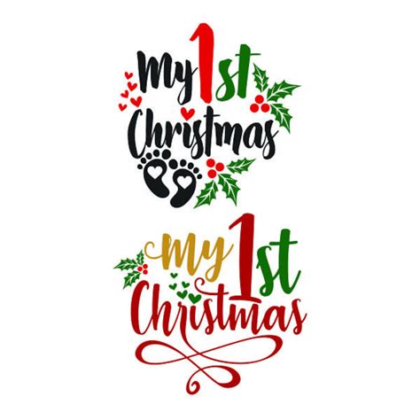 My 1st Christmas Cuttable Design Svg Png Dxf And Eps Designs Etsy
