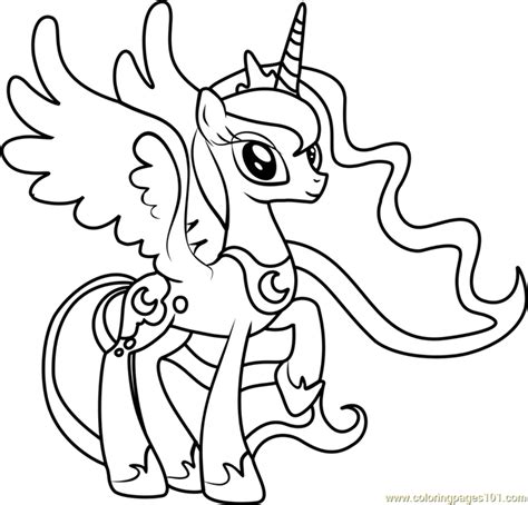 Princess celestia coloring page from my little pony category. Pegasus princess luna - Coloring pages - Print coloring 2019