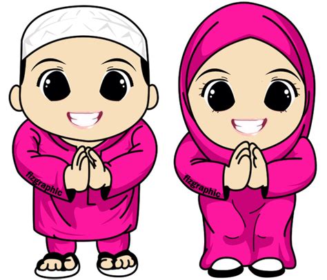 Vector Kartun Anak Muslim Hijabfest