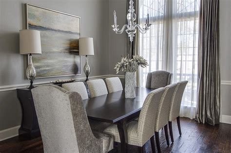 Here you'll find the best inspirations and designs to make your grey dining room beautiful and with a contemporary and modern design! Gray Dining Room - Transitional - dining room - EJ Interiors