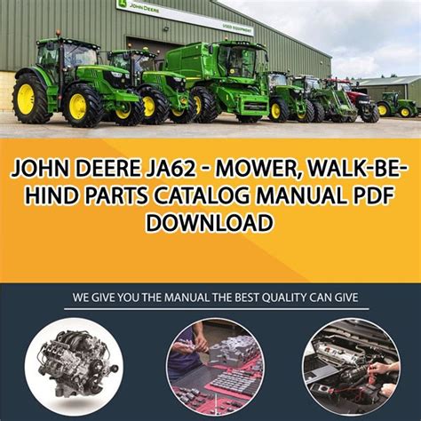 John Deere Ja62 Mower Walk Behind Parts Catalog Manual Pdf Download