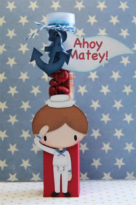 Download SVG Cutting Files: Ahoy Matey! Candy tube holder