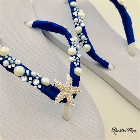 Sparkly Rhinestone Starfish Bridal Flip Flops Wedding Shoes Etsy Artofit